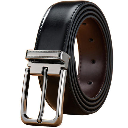 Men's Dress Belt Black Leather Belts for Jeans