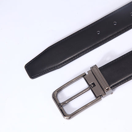 Men's Dress Belt Black Leather Belts for Jeans