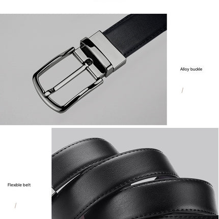 Genuine Leather Dress Belts For Men - Mens Belt For Suits With Single Prong Buckle