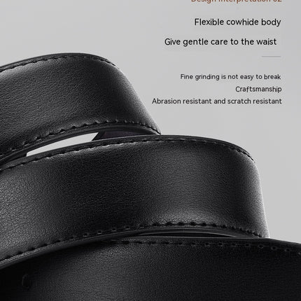 Genuine Leather Dress Belts For Men - Mens Belt For Suits With Single Prong Buckle