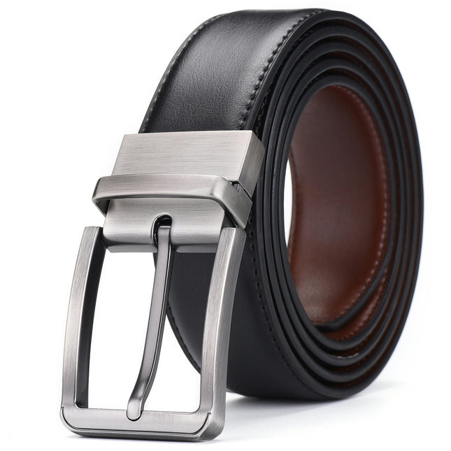 Men's Genuine Leather Dress Belt, Classic Designs for Work Business and Casual