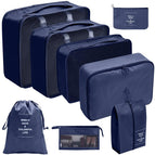 Makeup Pack Eight Piece Set - Navy