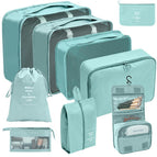 Makeup Wash Nine Piece Set - Lake Blue