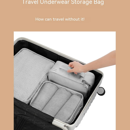 Travel Organizer Underwear Bag Fits Bra, Socks, Cosmetic, Toiletry kit