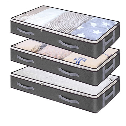 Storage Containers with Reinforced Handles, Non-woven Under the Bed Storage Bins