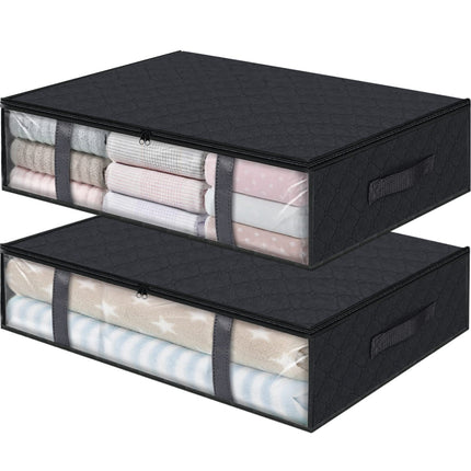 Storage Containers with Reinforced Handles, Non-woven Under the Bed Storage Bins