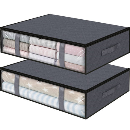 Storage Containers with Reinforced Handles, Non-woven Under the Bed Storage Bins