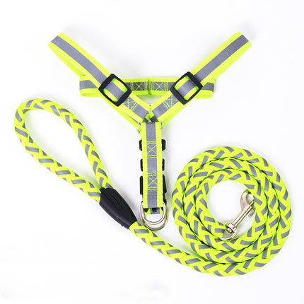 Adjustable Pet Puppy Dog Safety Harness with Leash Lead Set Reflective Dog Leash Collar