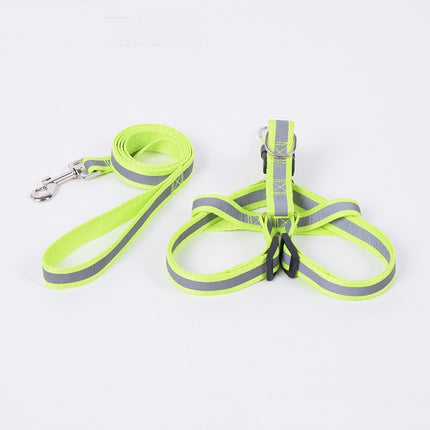 Adjustable Pet Puppy Dog Safety Harness with Leash Lead Set Reflective Dog Leash Collar