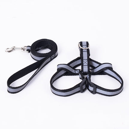 Adjustable Pet Puppy Dog Safety Harness with Leash Lead Set Reflective Dog Leash Collar