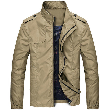 Men's Casual Jacket Outdoor Windbreaker Lightweight Flight Jackets