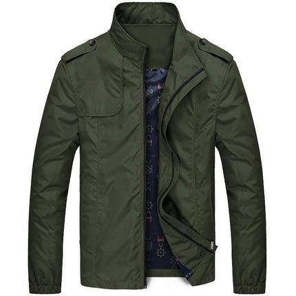 Men's Casual Jacket Outdoor Windbreaker Lightweight Flight Jackets