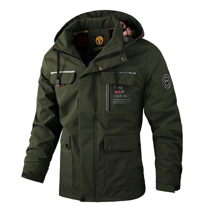 Men's Winter Warm Cotton Jacket Coat with Hood