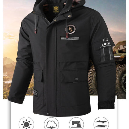 Men's Winter Warm Cotton Jacket Coat with Hood