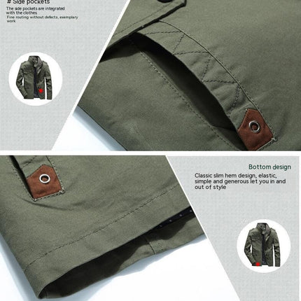 Men's Jackets Military Jackets Cargo Jackets with Multi Pockets