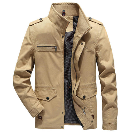 Men's Jackets Military Jackets Cargo Jackets with Multi Pockets