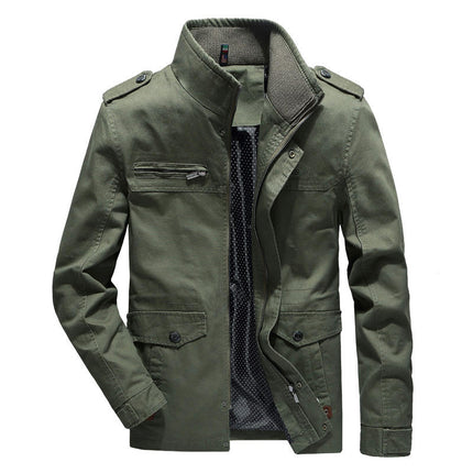 Men's Jackets Military Jackets Cargo Jackets with Multi Pockets