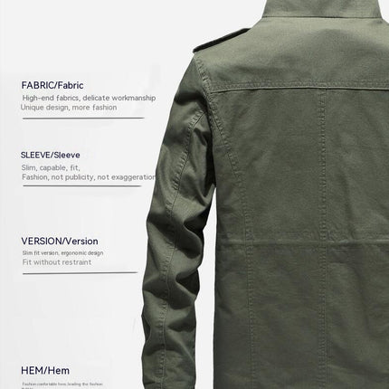 Men's Jackets Military Jackets Cargo Jackets with Multi Pockets