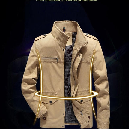 Men's Jackets Military Jackets Cargo Jackets with Multi Pockets