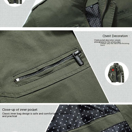 Men's Jackets Military Jackets Cargo Jackets with Multi Pockets