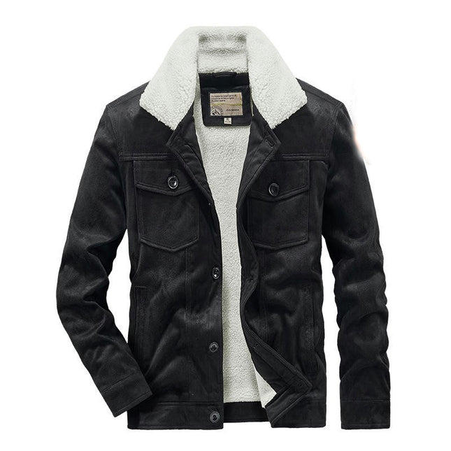 Men's Fleece Sherpa Lined Jacket Warm Thickened Winter Coats