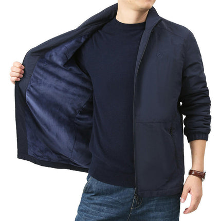 Men's Fleece Jackets Full Zip Casual Jacket Outdoor Winter Soft Coats with Pockets