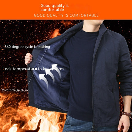 Men's Fleece Jackets Full Zip Casual Jacket Outdoor Winter Soft Coats with Pockets