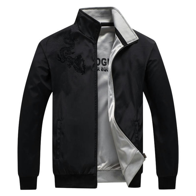 Men's Lightweight Jacket Windproof Full Zip Jacket Casual Spring Fall Coat with Pocket