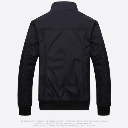 Men's Lightweight Full Zip Jacket Outdoor Coat With Zipper Pockets