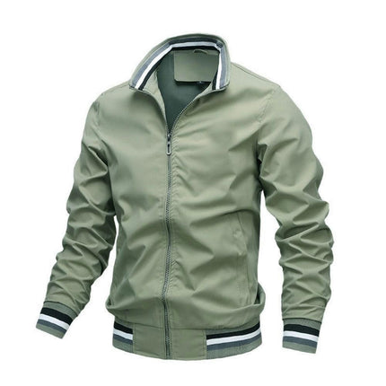 Men's Slim Fit Lightweight Jacket Zip-up Long Sleeve Jacket