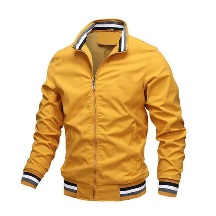 Men's Slim Fit Lightweight Jacket Zip-up Long Sleeve Jacket