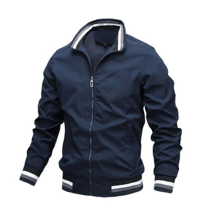 Men's Slim Fit Lightweight Jacket Zip-up Long Sleeve Jacket