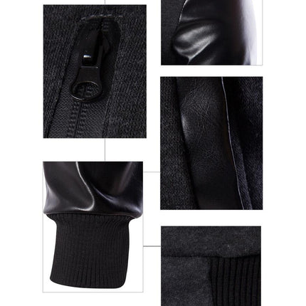 Men's Solid Color Hooded Zipper Jackets Casual Long Sleeves Coats