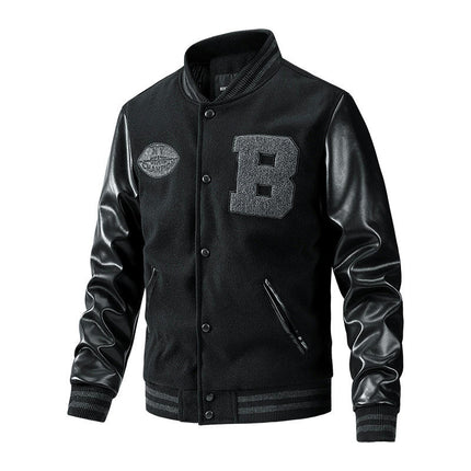 Men's Varsity Jacket Embroidered Bomber Jacket Casual Baseball Jackets