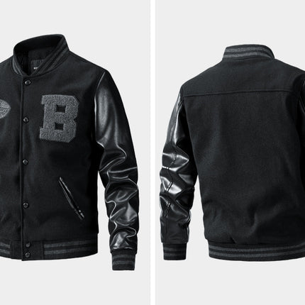 Men's Varsity Jacket Embroidered Bomber Jacket Casual Baseball Jackets