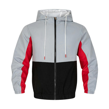 Men's Lightweight Windbreaker Casual Zip jackets with hood