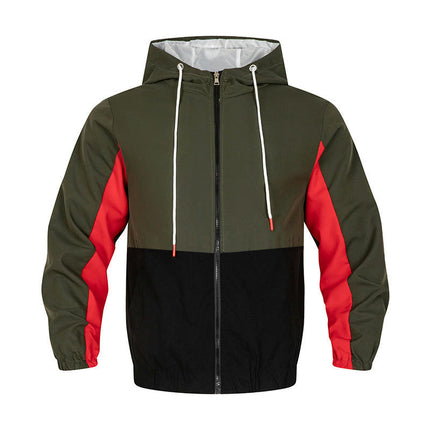 Men's Lightweight Windbreaker Casual Zip jackets with hood