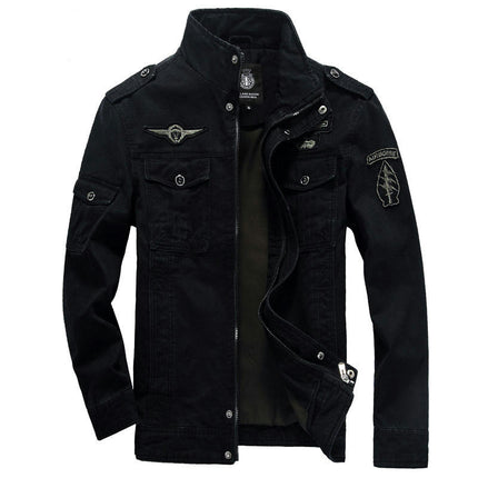 Men's Cotton Lightweight Jacket Military Jacket Casual Coat