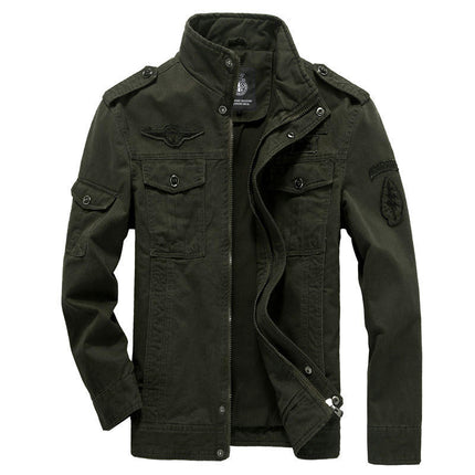 Men's Cotton Lightweight Jacket Military Jacket Casual Coat