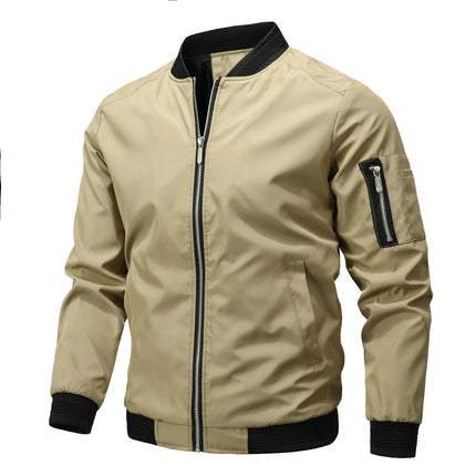 Men's Lightweight Bomber Jackets Light Track Jackets Casual Windbreaker