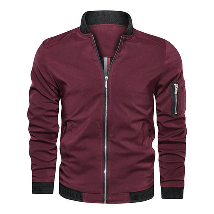 Men's Lightweight Bomber Jackets Light Track Jackets Casual Windbreaker