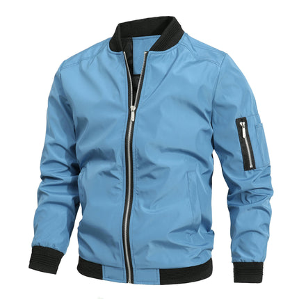 Men's Lightweight Bomber Jackets Light Track Jackets Casual Windbreaker