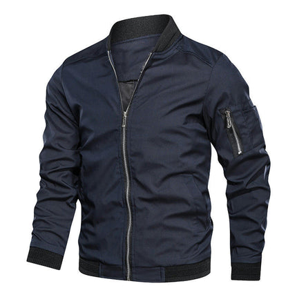 Men's Lightweight Bomber Jackets Light Track Jackets Casual Windbreaker