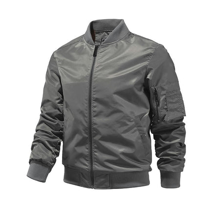 Men's Lightweight Bomber Jacket Windbreaker Softshell Jacket Short Coat