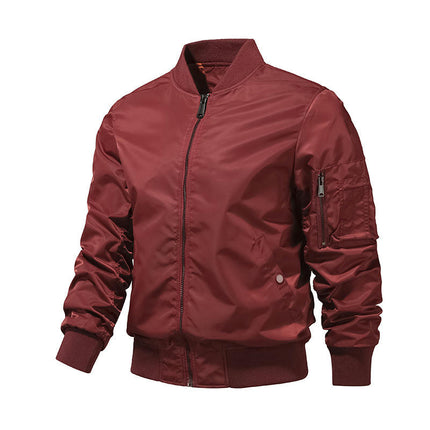 Men's Lightweight Bomber Jacket Windbreaker Softshell Jacket Short Coat