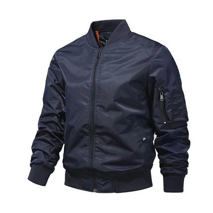 Men's Lightweight Bomber Jacket Windbreaker Softshell Jacket Short Coat