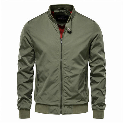 Men's Jacket Lightweight Casual Spring Fall Windbreaker Zip Up Coat with Pocket