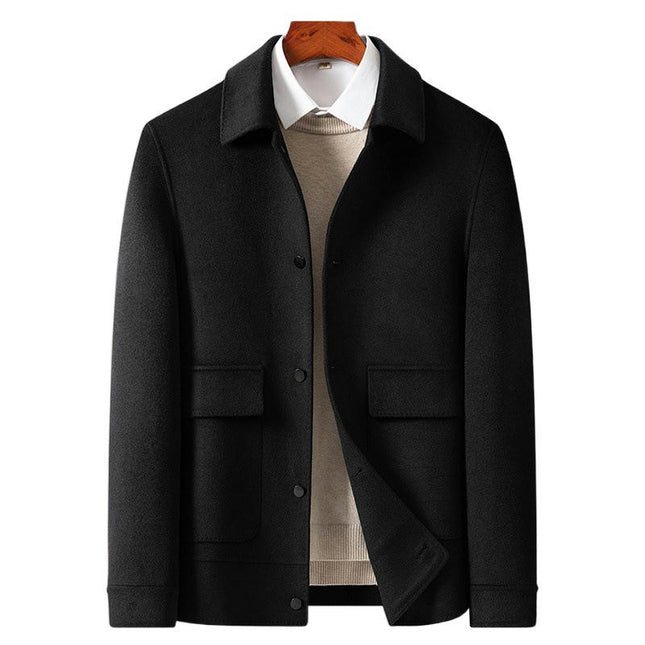 Men's Stylish Single Breasted Wool Coat Winter Jacket