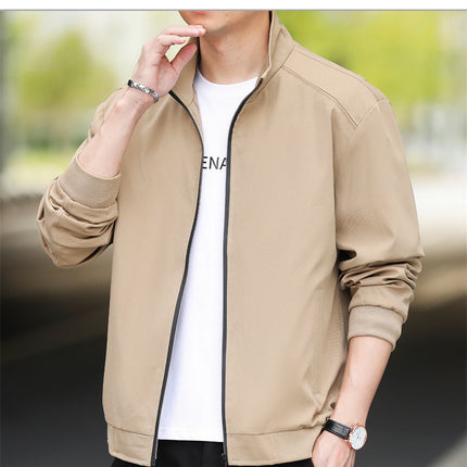 Men's Casual Jacket Lightweight Windbreaker Outdoor Coat