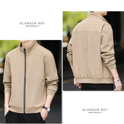 Men's Casual Jacket Lightweight Windbreaker Outdoor Coat